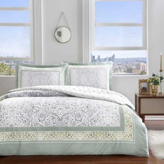 Lenjerie TAC pentru pat dublu Hamlet Indigo (Bumbac Satin Deluxe)