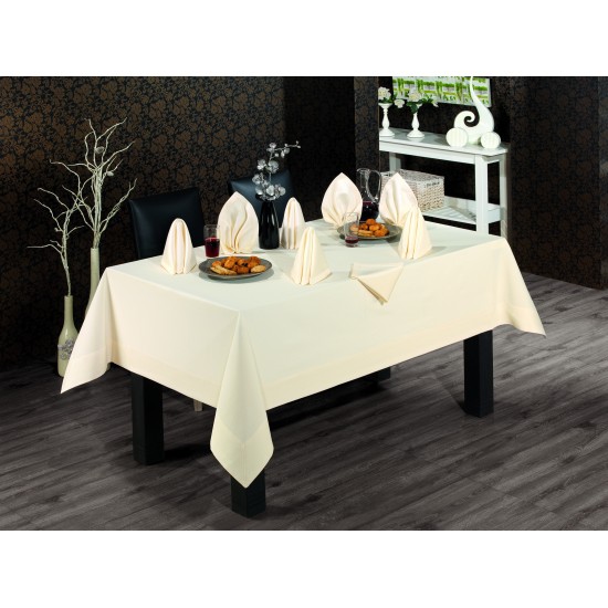 Față de masă din Bumbac 100%, Model Honey, 160x220cm, Crem