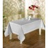 Fata de masa Valentini Bianco impermeabila cu model Jacquard si margine dublata, Lux Border Alb