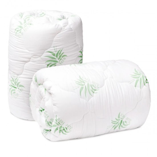 Pilota altialergica matlasata cu model Aloe Vera, 200x220cm