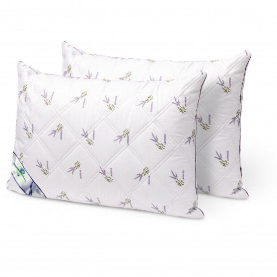 Set 2 perne matlasate Lavanda, Antialergic, 50x70 cm