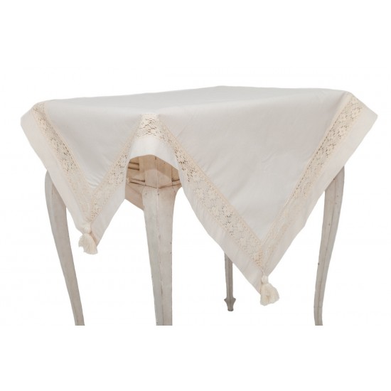 Față de masă din Bumbac cu broderie BK002 Ecru