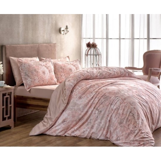 Lenjerie TAC pat dublu, Blanche Pembe Digital (Bumbac Satin Deluxe)