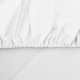 Cearceaf de pat cu elastic din Bumbac 100% Ranforce, Alb, 180x200 cm 