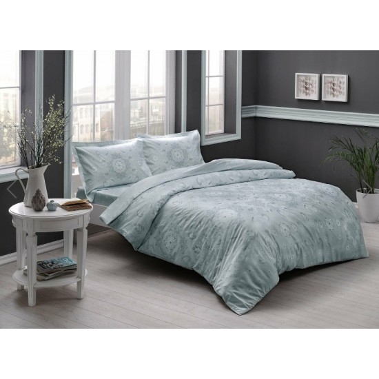 Lenjerie de pat TAC Lucca Verde Menta (Bumbac Satin Deluxe)