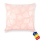 Perna Boema cu puf si pana de gasca, 70X70 cm, Roz