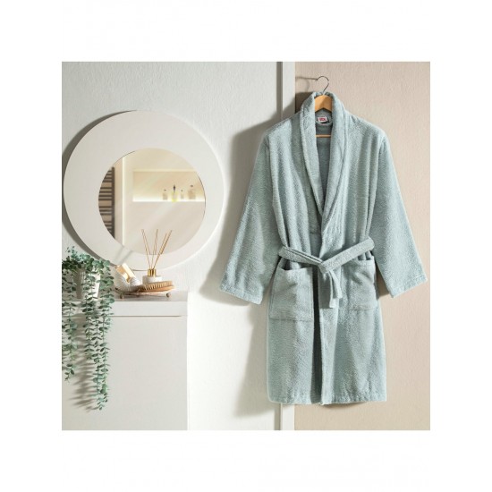 Halat Baie Bumbac Natural Salyako Basic Mint S/M TAC – Confort și Eleganță