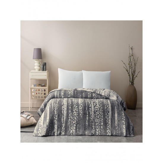 Patura Pentru Pat Savan Gri TAC 200 x 220 cm Bumbac 40% Acril 40%