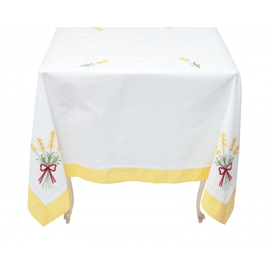 Față de masă din Bumbac cu broderie BK048 Galben