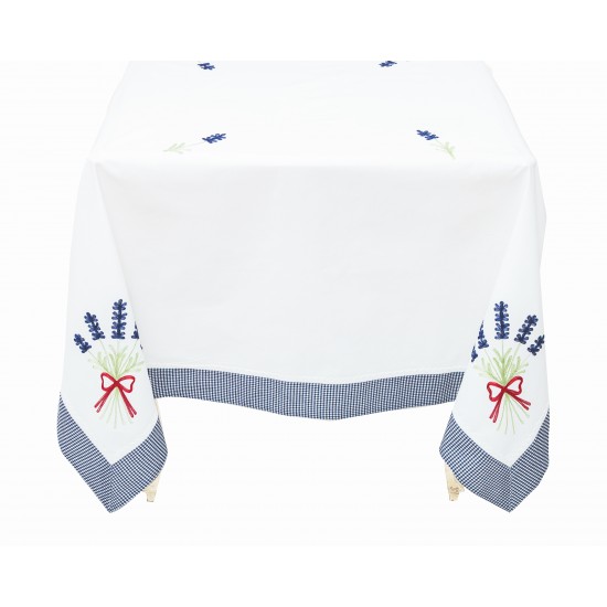 Față de masă din Bumbac cu broderie BK048 Navy Blue