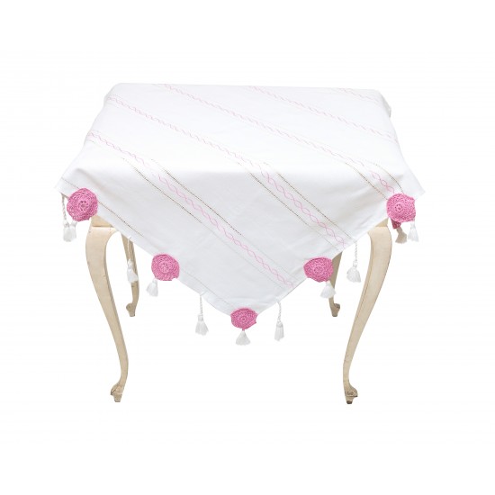 Față de masă din Bumbac cu broderie MR006 Lila