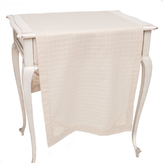 Față de masă din Bumbac cu broderie PR100 Ecru