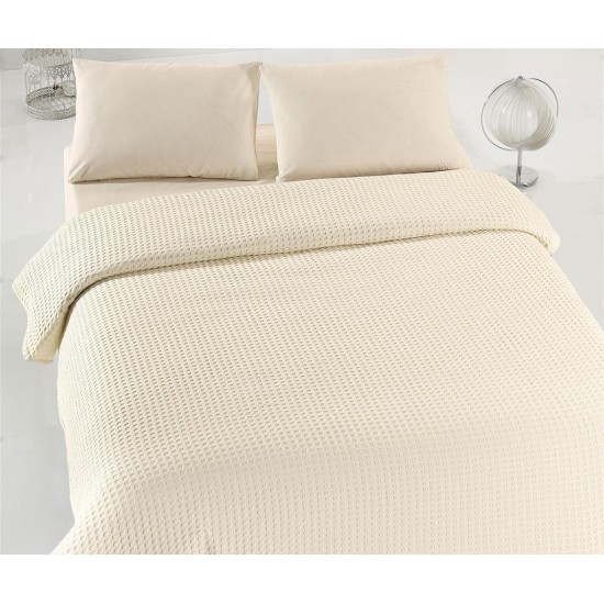 Cuvertură pentru pat dublu YT053 Caramel