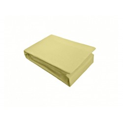 Husa de pat cu elastic din 100% Bumbac Jersey Galben